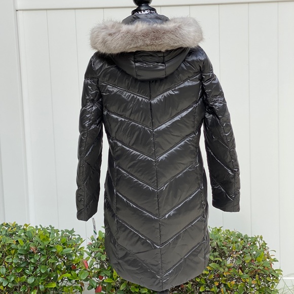 🔥SALE!🔥 Michael Kors Faux-Fur-Trim Hooded Down Puffer Coat Women's Size XS - Picture 11 of 15